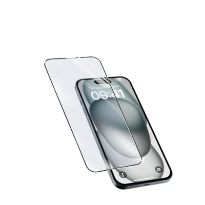 Immagine di cellularline Impact Glass Capsule iPhone 15 Plus / Pro Max Vetro Temperato con Cornice Nera