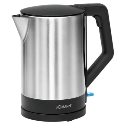 Immagine di Bollitore elettrico in acciaio Bomann WKS 3002 CB 1,5 litri inox/nero 2200 Watt sistema di spegnimento automatico