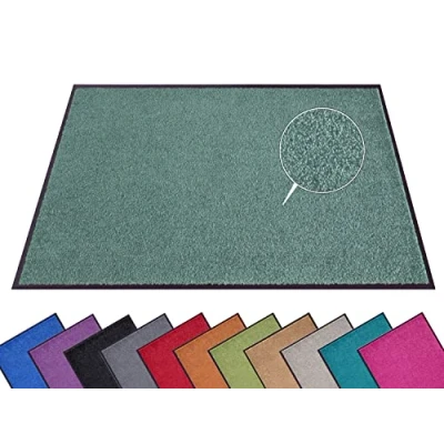 Immagine di Hanse Home Lavare e Pulire Wash &amp; Clean Zerbino per Interni, 60 x 180 cm, Lavabile Resistente alle intemperie, Antiscivolo, Ingresso ed Esterno, Verde Oliva, 100% Poliammide