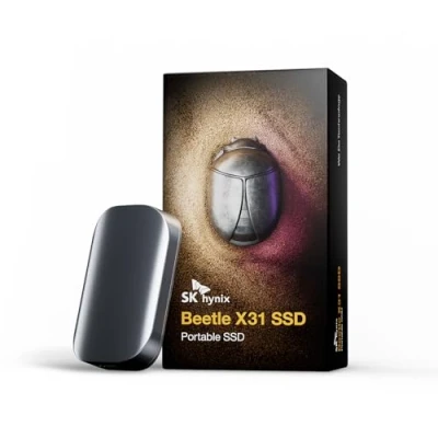 Immagine di SK Hynix Beetle X31 2TB SSD Esterno con DRAM, fino a 1050MB/s, USB 3.2 Gen2, Hard Disk Portatile compatibile PC Windows, Mac, Android, Console di gioco (Dark Grey)