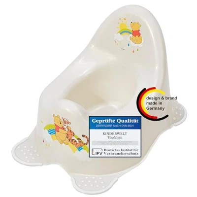 Immagine di Perl Premium Vasino Disney Winnie Puuh per Neonati e Bambini Stabile Babytopf con Anti rutsch funktion Bianco Unico Venatura Individuale Piacevole Effetto Glitter