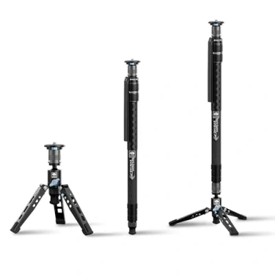 Immagine di SIRUI Monopiede per Fotocamera SVM 145, Fotografico da 145cm in Carbonio con Piedini, Regolazione Rapida Dell&#039;Altezza un Passaggio, Viaggio DSLR, Carico Massimo 10kg