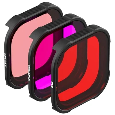 Immagine di PolarPro H9 1016 Kit di filtri, Per Fotocamere GoPro HERO9, HERO10, HERO11, Con custodia protettiva, Confezione da 3