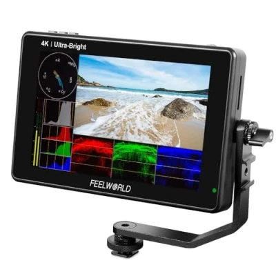 Immagine di Feelworld LUT7 7 Pollici 2200nit Ultra Luminoso 3D Lut Touch Screen DSLR Camera Monitor 1920x1200 IPS 4K HDMI DC Output Forma D&#039;onda Sensore di Luce