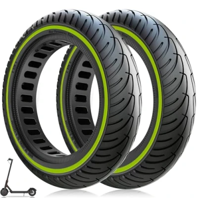 Immagine di Amitor Gomme Piene Monopattino 8 1/2 x 2 per Xiaomi M365 Pro Pro2 1S 3, Gomma Piena con Fluorescente, Ruota Elettrico 8,5 Pollici, 50/75 6.1 Pneumatico di Ricambio Antiforatura