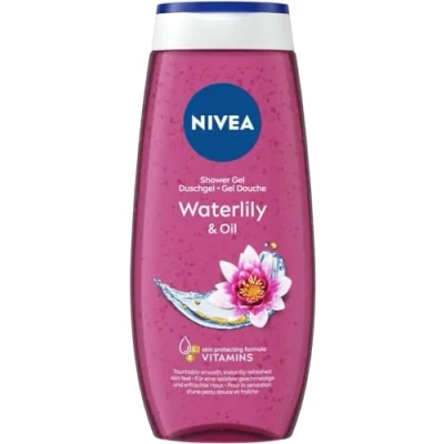 Immagine di NIVEA Doccia Gel Waterlily &amp; Oil in Confezione da 6 x 250 ml, Docciaschiuma Fresco e Delicato, Formula Arricchita con Perle d&#039;Olio Profumo di Ninfea