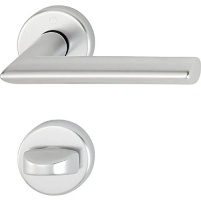 Immagine di HOPPE maniglia Stoccolma con rosette WC, Argento anodizzato, 2811122
