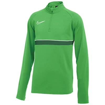 Immagine di Nike Acd21 Dril Top a Maniche Lunghe Unisex per Bambini, CW6112 362, Verde/Bianco/Verde Pino/Bianco, 12 13 Anni