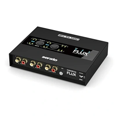Immagine di Reloop Flux Interfaccia 6x6 IN/OUT USB C DVS per Serato DJ Pro, 24 bit/96 kHz, compatibile con giradischi, CDJ o altri lettori multimediali, hub a 2 porte, robusto alloggiamento in metallo.