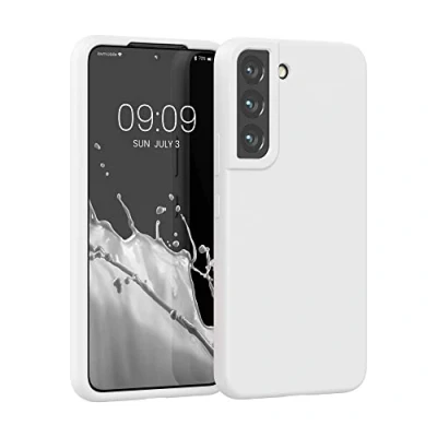Immagine di kwmobile Cover per Samsung Galaxy S22 Custodia Back Case Smartphone in Silicone TPU Protezione Gommata bianco matt