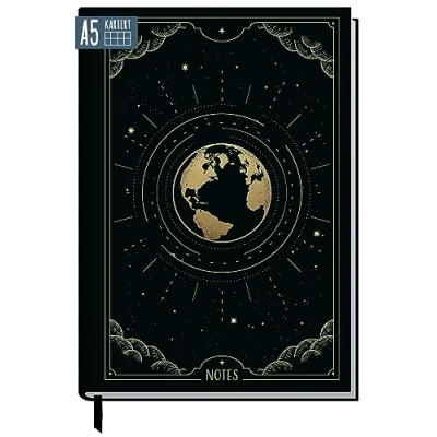 Immagine di Taccuino A5 a quadretti [New Adventures] 124 pagine, 62 fogli ideale come diario, bullet journal, album di idee, quaderno per scrivere ecologico e sostenibile