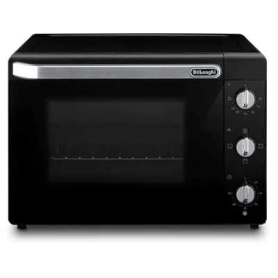 Immagine di De&#039;Longhi Forno Elettrico EO40112.BK con 5 livelli di Cottura da 40L, Friggitrice ad Aria, Dotato Timer e Luce interna, Termostato Temperatura 80 230C,Doppio Vetro, Include Teglia Griglia, Nero