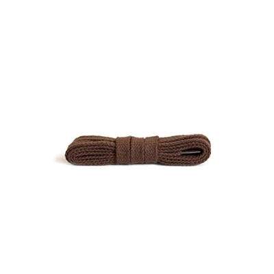 Immagine di Kaps lacci piatti, in cotone 100% durevoli di alta qualità, realizzati Europa, 1 paio, molti colori e lunghezze (120 cm da 6 a 8 paia occhielli / 76 marrone)