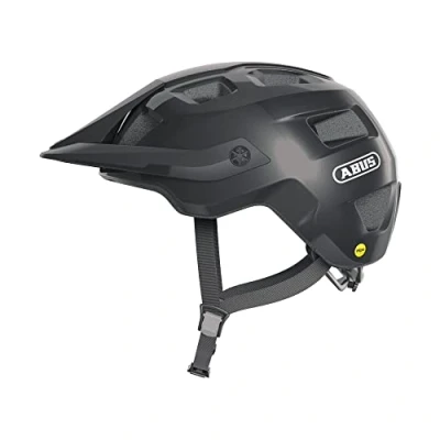 Immagine di Abus, casco da MTB ABUS MoTrip MIPS, bici per un approccio sicuro alla mountain bike, con protezione contro gli impatti volventi, uomo e donna, nero lucido, taglia L