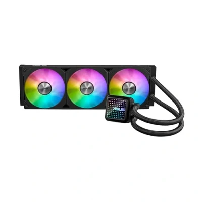 Immagine di ASUS Prime LC 360 ARGB, Frigorifero liquido per CPU all in one con zona di contatto della e canali alettati, blocco d&#039;acqua lenti a specchio infinite ventole ARGB