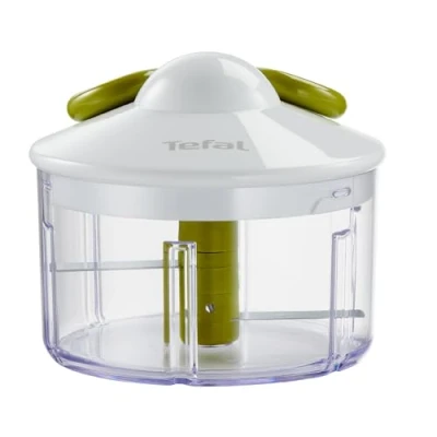 Immagine di Tefal, K13304, tritatutto da 5 secondi, non necessita di corrente, capacità: 500 ml, multiuso per verdure, frutta, cipolle, noci, aglio, alimenti bambini, bianco/verde