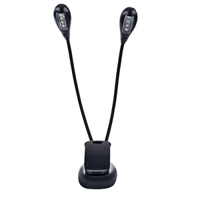 Immagine di Drfeify Luce a LED Leggio, Lampada da Lettura Regolabile Clip on per Leggio E Book &amp; Bed Headboard(8 Luci)