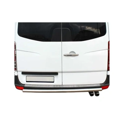 Immagine di OMAC Protezione Paraurti Posteriore compatibile con Mercedes Sprinter W906 2006 2018 Cromo Acciaio Inossidabile Spazzolato Argento