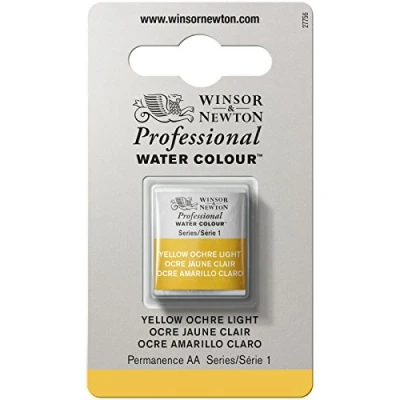 Immagine di Winsor &amp; Newton Professional Vernici ad acquerello, vivaci e resistenti alla luce, pigmenti per artisti, 1/2 GODET, colore: Ocra Giallo