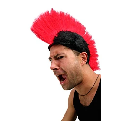 Immagine di WIG ME UP Carnevale: Parrucca Punk, taglio Mohawk/irochese, Spartano