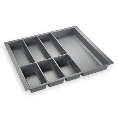 Immagine di ORGA BOX® IV UNIVERSALE Portaposate da cassetto tagliabile argento grigio 60 (473,5 x 526 mm)