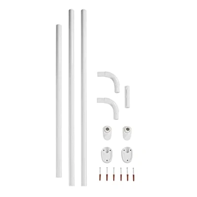 Immagine di WENKO Asta ad angolo Universal Bianco extra forte Ø 2,5 cm, combinabile in forma e lunghezza