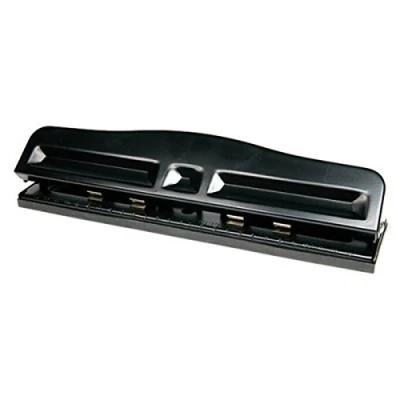 Immagine di PERFORATORE A 4 FORI REGOLABILE FINO 10 FOGLI IN METALLO COLORE NERO