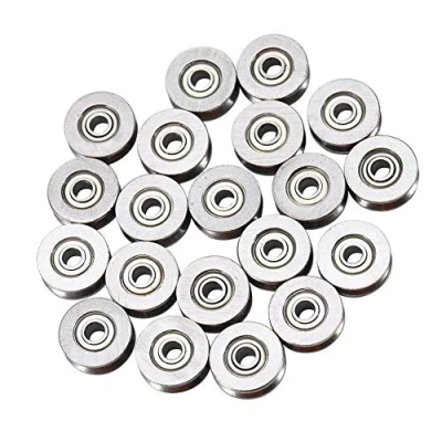 Immagine di Cuscinetto a Sfera V623ZZ da 20pcs In Acciaio Inox Sottile 3x12x4mm,Cuscinetto Sfere Pulley V groove Guida Rail per Track Liner Motion System