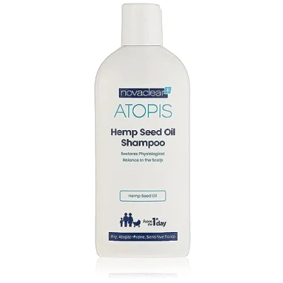 Immagine di Novaclear Atopis, shampoo con olio di canapa biologico, cuoio capelluto secco, sensibile e atopico, 250 ml