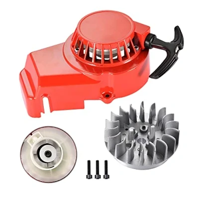 Immagine di GOOFIT Avviamento a Strappo Minimoto Cinese Alluminio con Volano Sostituzione Per Mini Quad 47cc 49cc 2 Tempi Biciclette Ciclomotore e Scooter Pocket Pit Bike ATV Go Kart 1 Pezzo Rosso