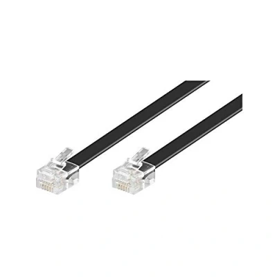 Immagine di Goobay 50321 Cavo di connessione modulare da 3 metri, nero spina RJ12 (6P6C) a