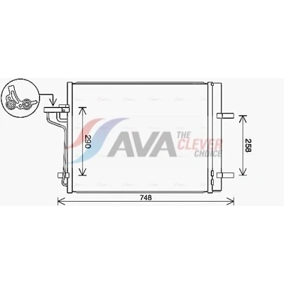 Immagine di PRASCO FD5647D Condensatore con essiccatore 10,3 7,0 Alluminio 576 FORD: FOCUS 3 Turnier, KUGA 2,