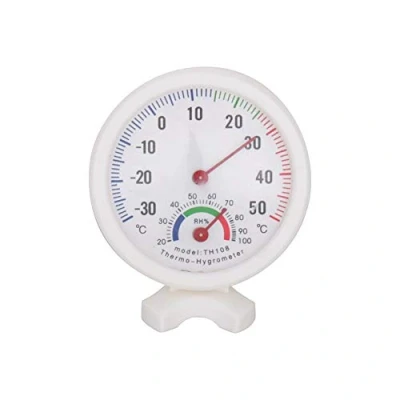 Immagine di VOBOR Termometro e Igrometro 2 in 1 Misuratore Analogico di Temperatura Umidità Interna per un Clima Interno Sano ø 7,5 Cm