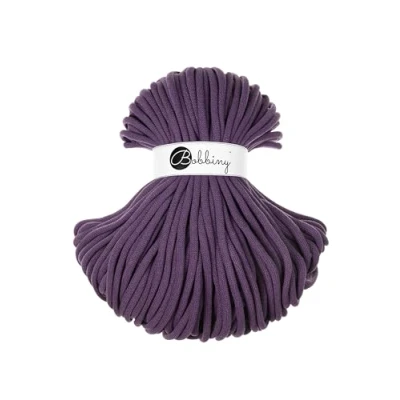 Immagine di Bobbiny Jumbo Filo macramè intrecciato 9 mm, 100 m, colore: Viola