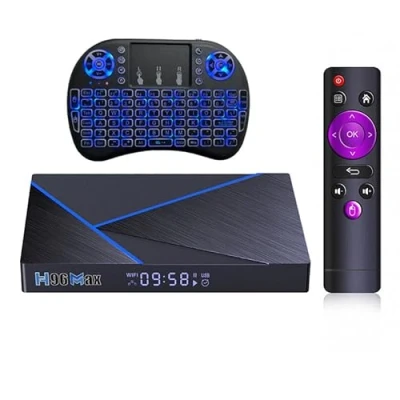 Immagine di Android 12.0 TV Box, H96 MAX V56 8GB RAM 64GB ROM Rockchip RK3566 2.4G/5G Dual Wifi 1000M USB 3.0 Supporto HEVC H265 8K Ultra HD Set Top box con tastiera i8
