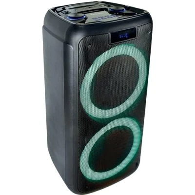 Immagine di Ibiza FREESOUND400 Altoparlante portatile a batteria con Bluetooth, USB, SD e AUX IN LED ambientali 400W Nero