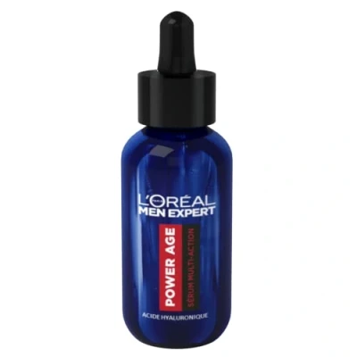 Immagine di L&#039;Oréal Men Expert Siero viso idratante e anti invecchiamento per uomo, con acido ialuronico, tutti i tipi di pelle, 30 ml