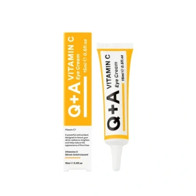 Immagine di Q+A Crema per gli occhi con vitamina C, una combinazione di estratto ciliegia e glicogeno, rivitalizza la pelle sensibile idrata antiossidanti, 15 ml