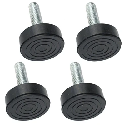 Immagine di Spares2go Piedino a vite universale per lavatrice, regolabile, confezione da 4, filettatura 10 mm