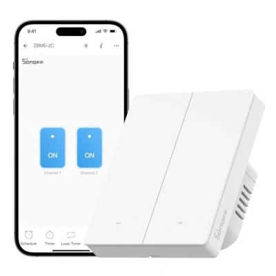 Immagine di SONOFF Zigbee Smart Wall Switch ZBM5 2C 80W