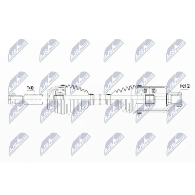 Immagine di NTY NPW CH 082 Albero motore / Semiasse Assale anteriore Dx 725 TESLA: Model S
