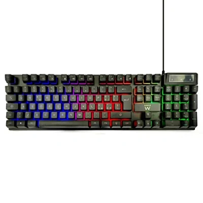 Immagine di Ewent Tastiera Gaming Layout QWERTY Italiana 105 Tasti, USB retroilluminata, 19 Keys Anti ghosting 12 Tasti multimediali, nera
