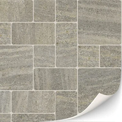 Immagine di 3 fogli di piastrelle autoadesive per case delle bambole scala 1:12 (mosaico pietra naturale)