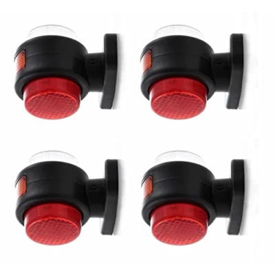 Immagine di Luci di ingombro laterali, 24 V per rimorchi, furgoni, camion, roulotte, camper. Colore: arancione, bianco e rosso. La confezione contiene 4 pezzi.