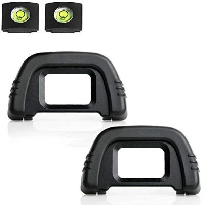 Immagine di D90 D7000 Conchiglia Oculare DK 21 per Nikon D750 D610 D600 D300 D200 D80 D70 D50 Eyecup Viewfinder Eye Cup, ULBTER Eyepiece (2+2 pezzi)