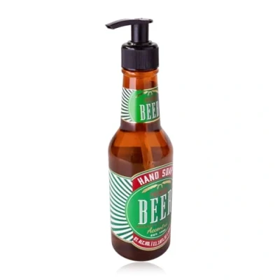 Immagine di Accentra sapone per le mani in bottiglia di birra, 330 ml, dispenser pompa, liquido, profumo ricaricabile