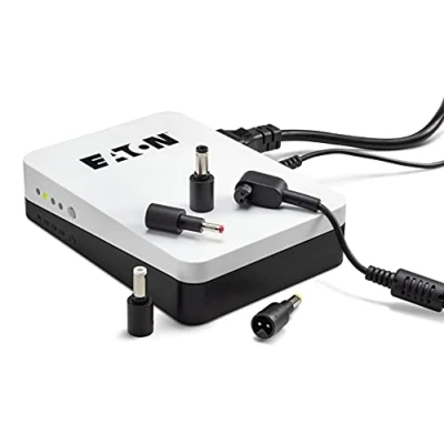 Immagine di Eaton UPS 3S Mini 36W 9/12/15/19V DC per la Pprotezione di Box Internet e WiFi, Videosorveglianza PDA, Modem, Silenziatore 3SM36 Nero Bianco