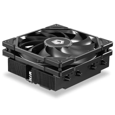 Immagine di ID COOLING IS 40 XT Black Raffreddatore CPU a basso profilo altezza 47 mm, 4 tubi di calore contatto diretto per HTPC, ITX e build con fattore forma ridotto, ventola sottile 92 x 15