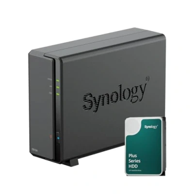 Immagine di Bundle NAS Synology DS124 1GB con 1 disco 6TB HAT3300, non assemblato