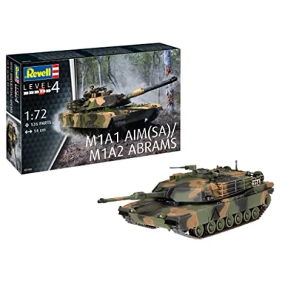 Immagine di Greenhills Revell Military Tank Kit M1A1 AIM (SA) / M1A2 Abrams 03346 1.72 Scale NEW RPC052